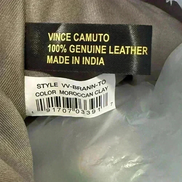 VINCE CAMUTO pebbled leather shoulder bag VV-BRANN-TO Moroccan clay - Picture 12 of 16